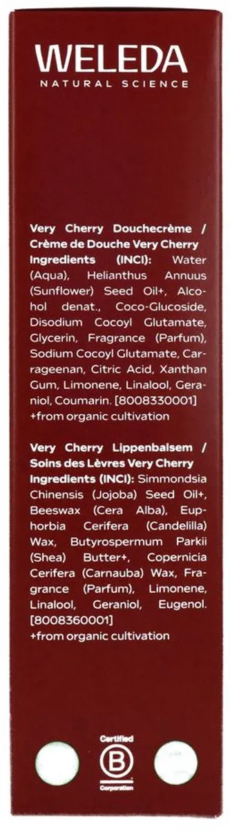 Weleda Very Cherry Cadeauset - Douchecrème & Lippenbalsem - 2x200ml