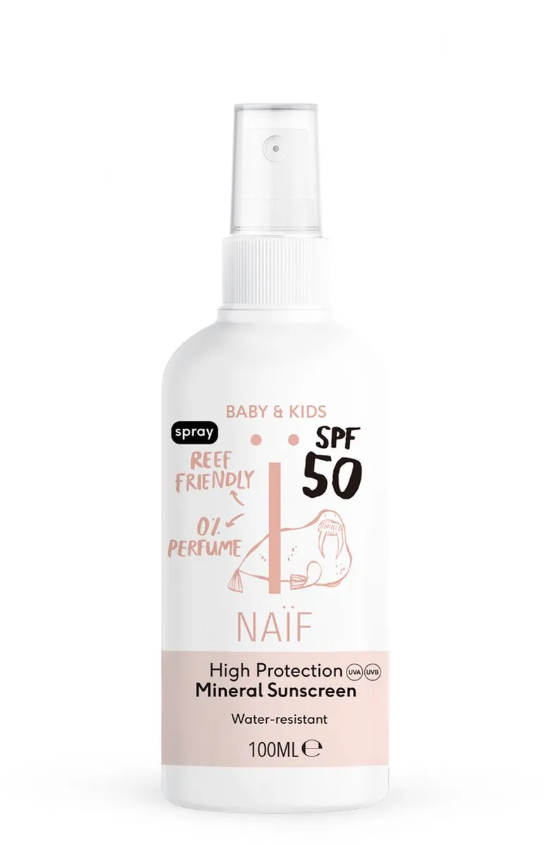 Naïf Zonnebrand Spray Baby & Kinderen SPF50 100ml