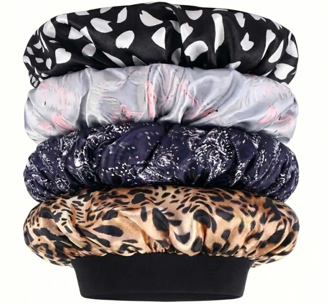 NUVEX Satijnen Slaapmutsen Dames Set