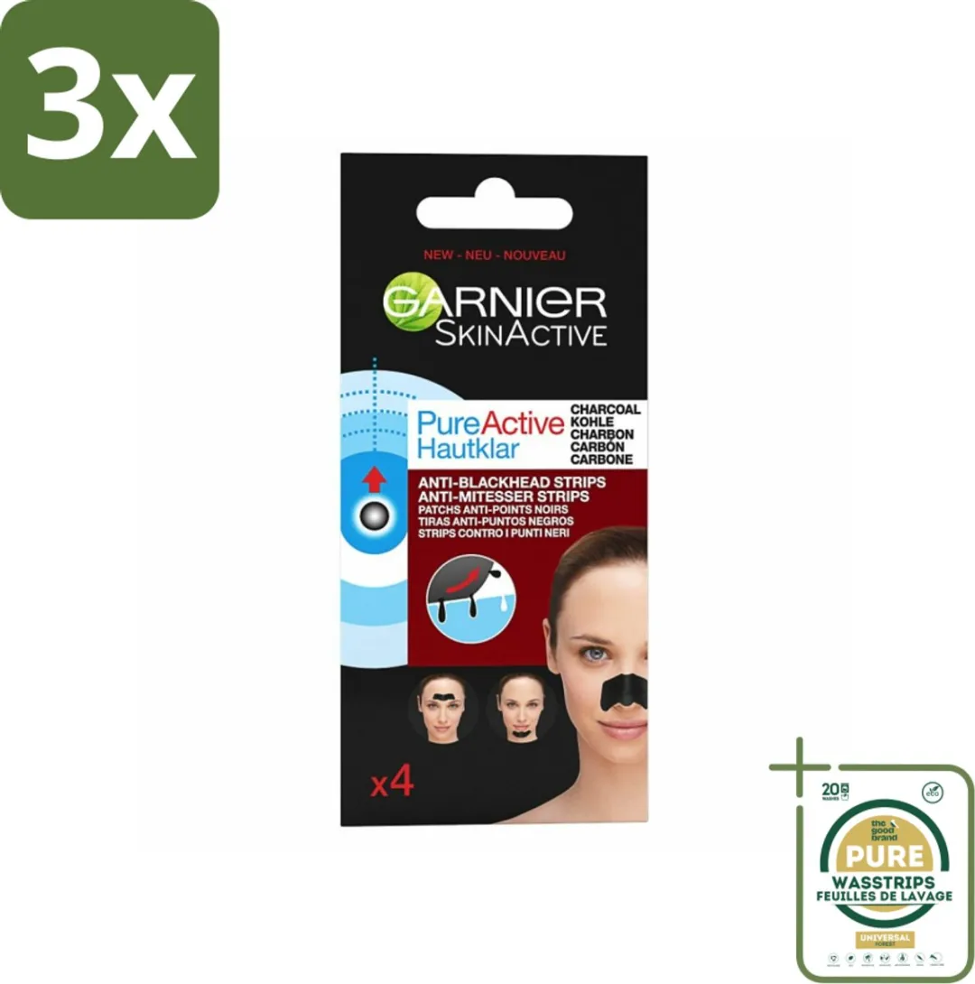 Garnier Pure Active Anti-Mee-Eters Strips Charcoal