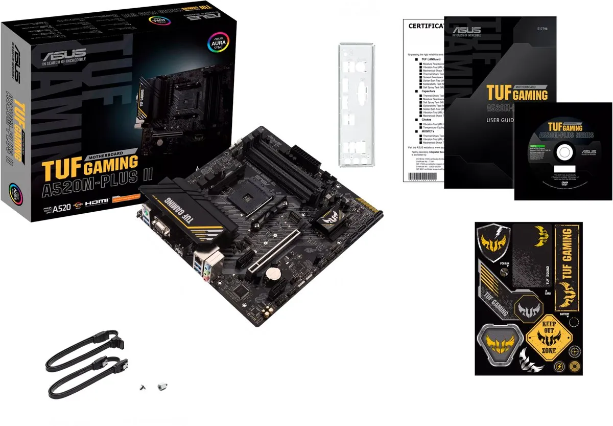 ASUS TUF Gaming A520M-PLUS II AM4 Micro-ATX Moederbord