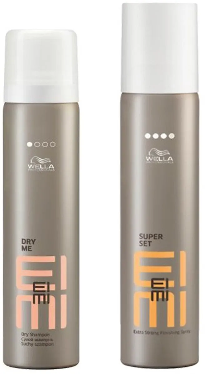 Wella EIMI Dry Me Shampoo 65ml + Super Set Hairspray 75ml
