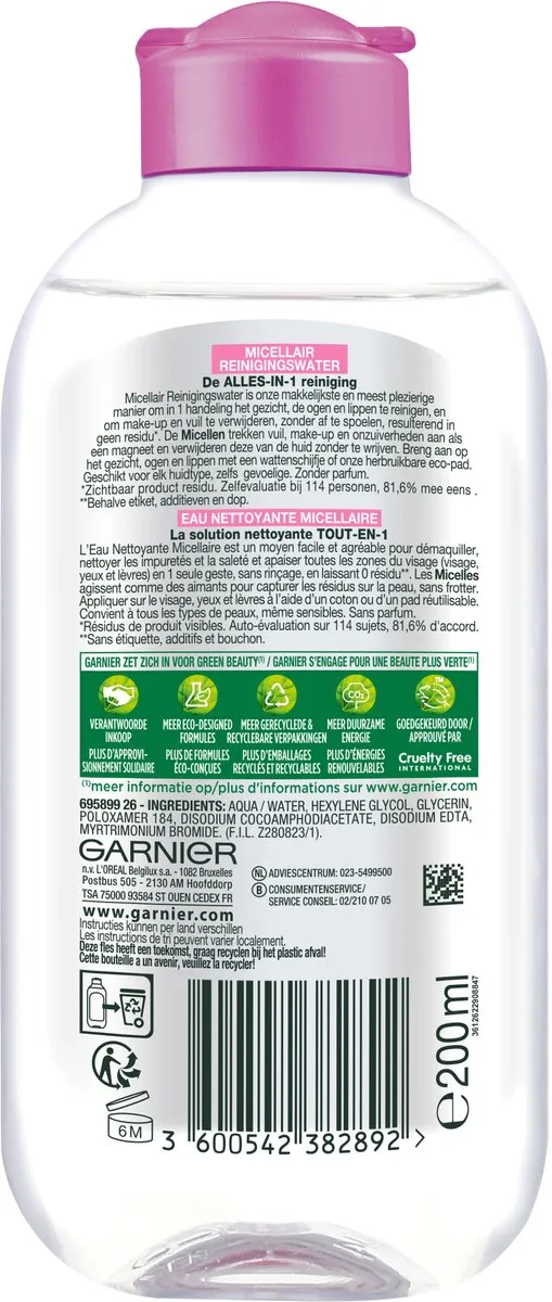 Garnier SkinActive Micellair Water Gevoelige Huid 200ml