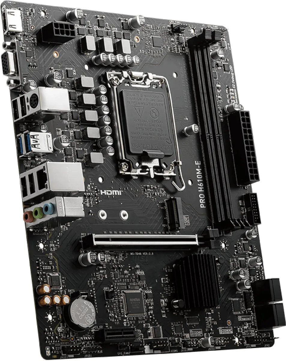 MSI PRO H610M-E Moederbord - LGA 1700 Intel H610