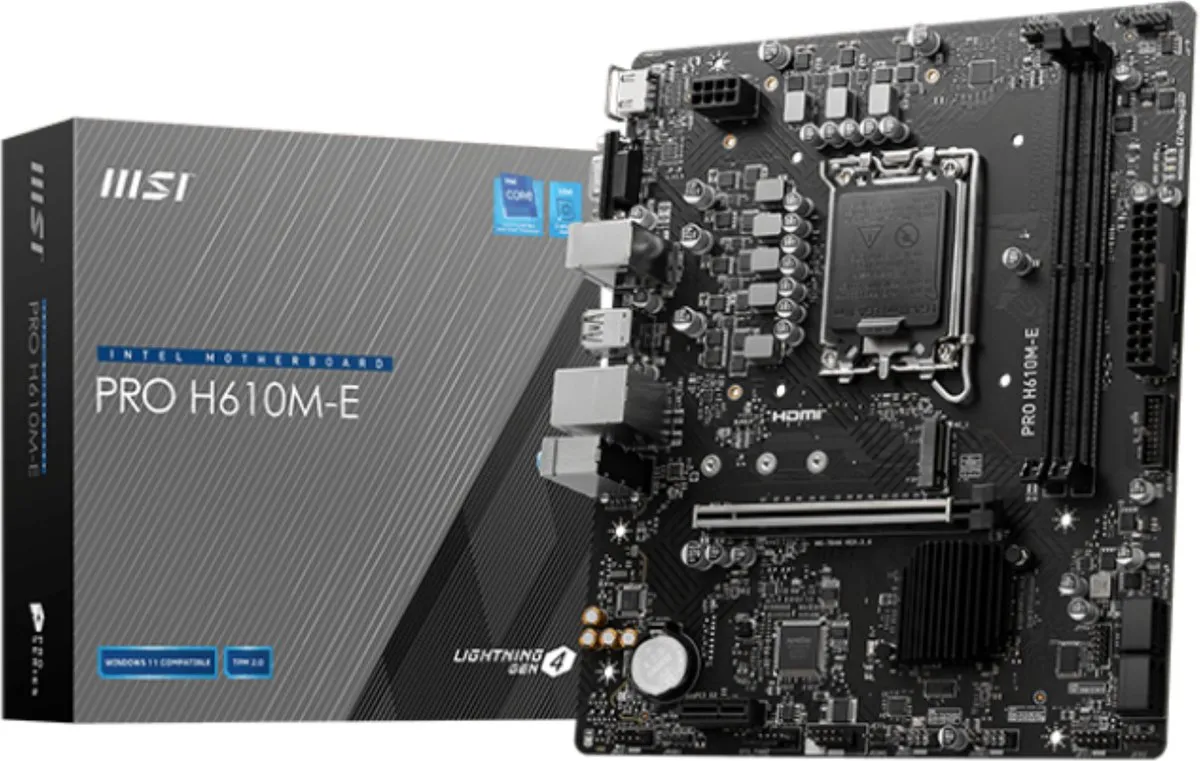 MSI PRO H610M-E Moederbord - LGA 1700 Intel H610
