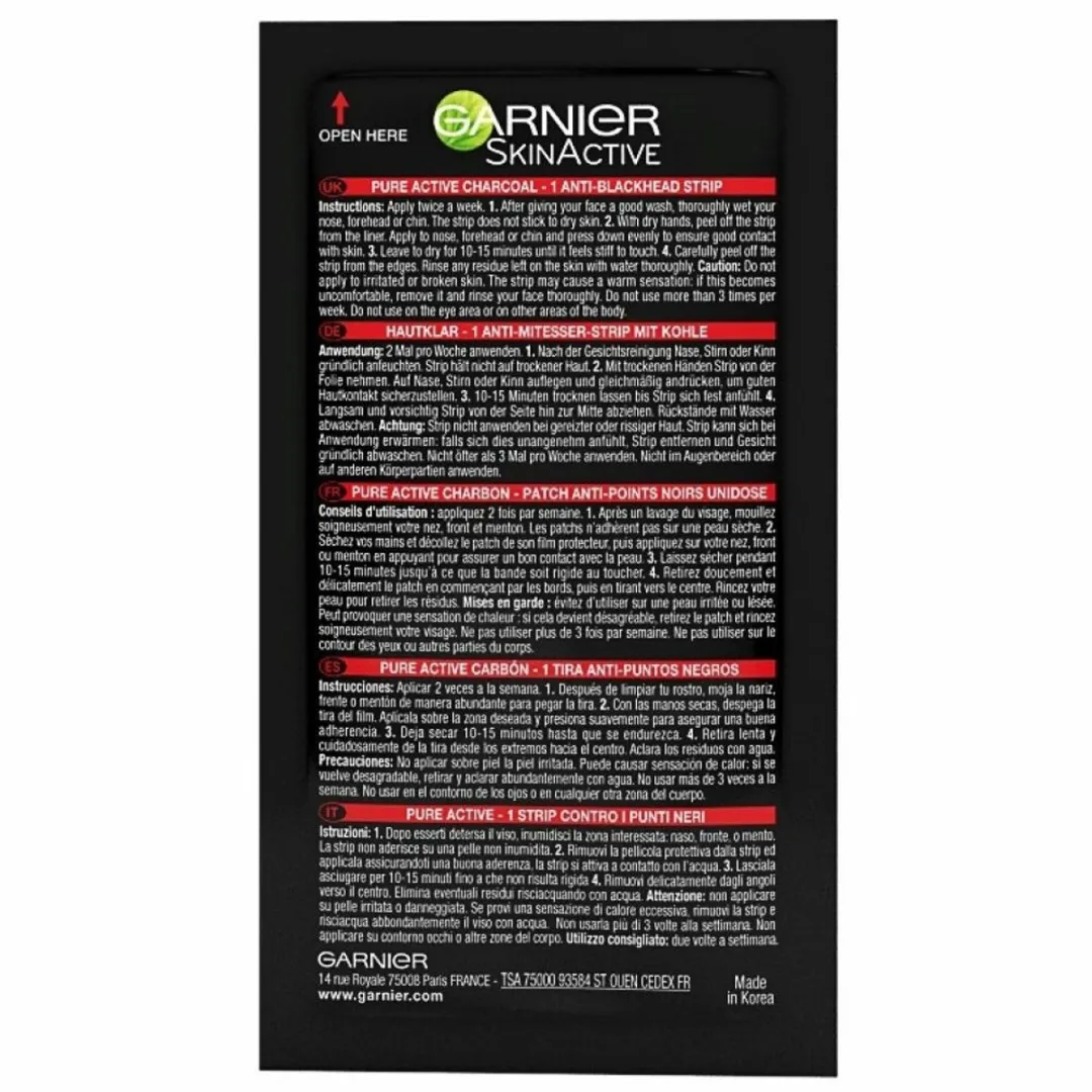 Garnier SkinActive Pure Active Charcoal Neusstrips - 20 Stuks