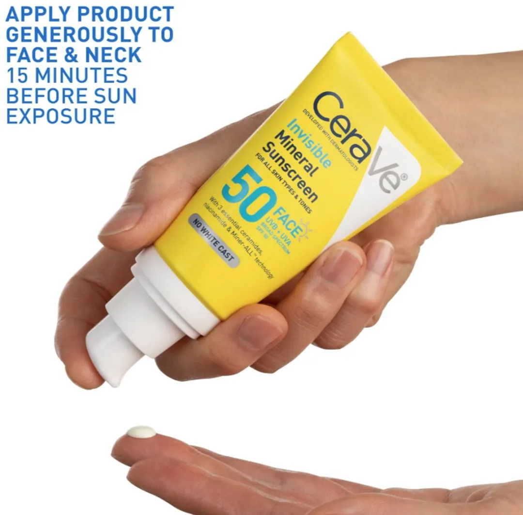 CeraVe Invisible Mineral Zonnecrème SPF50 48ml