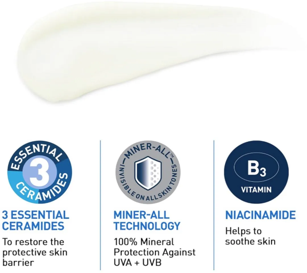 CeraVe Invisible Mineral Zonnecrème SPF50 48ml