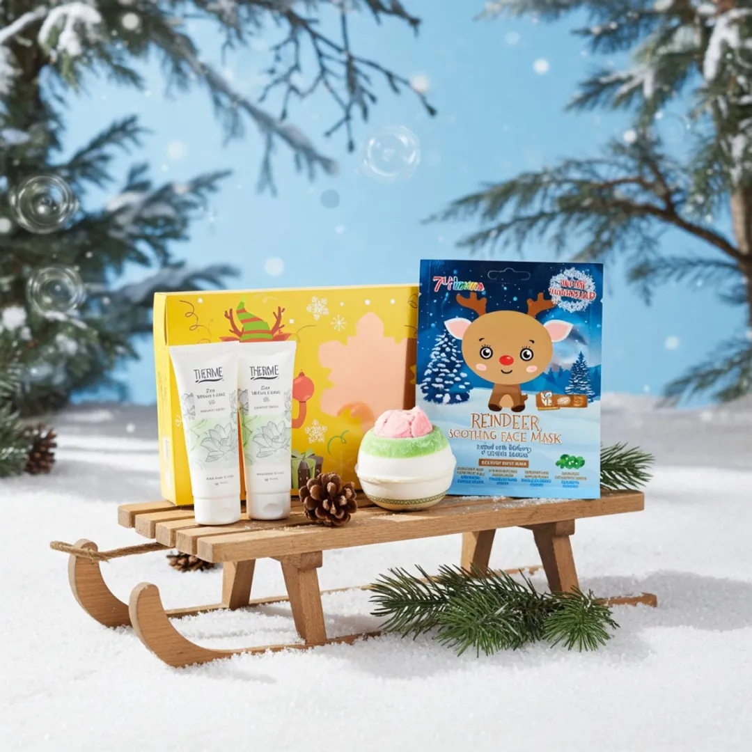 Therme Zen White Lotus Kerstset - 4-delig Douchegel Handcrème Masker Bruisbal