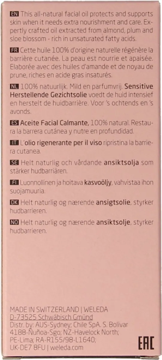 Weleda Sensitive Herstellende Gezichtsolie - 50ml - afbeelding 6 van 6