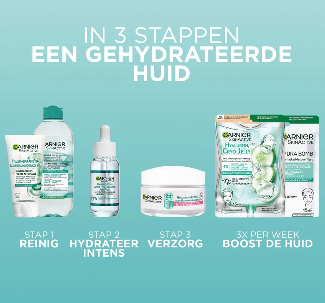 Garnier SkinActive Hyaluronzuur Gezichtsreinigingsschuim 150ml - afbeelding 6 van 6