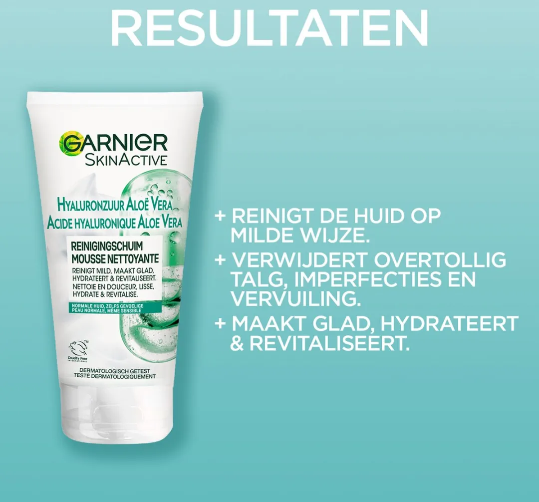 Garnier SkinActive Hyaluronzuur Gezichtsreinigingsschuim 150ml