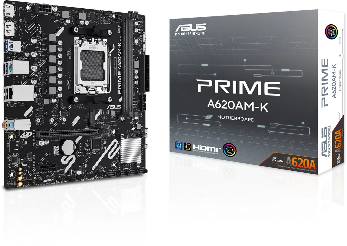 ASUS Prime A620AM-K AM5 Micro-ATX Moederbord