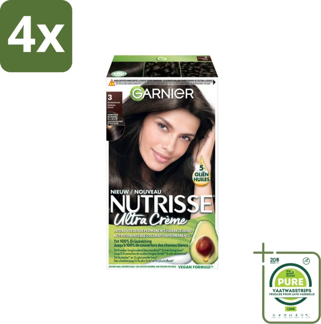 Garnier Nutrisse Ultra Crème 3 Haarkleuring Donkerbruin