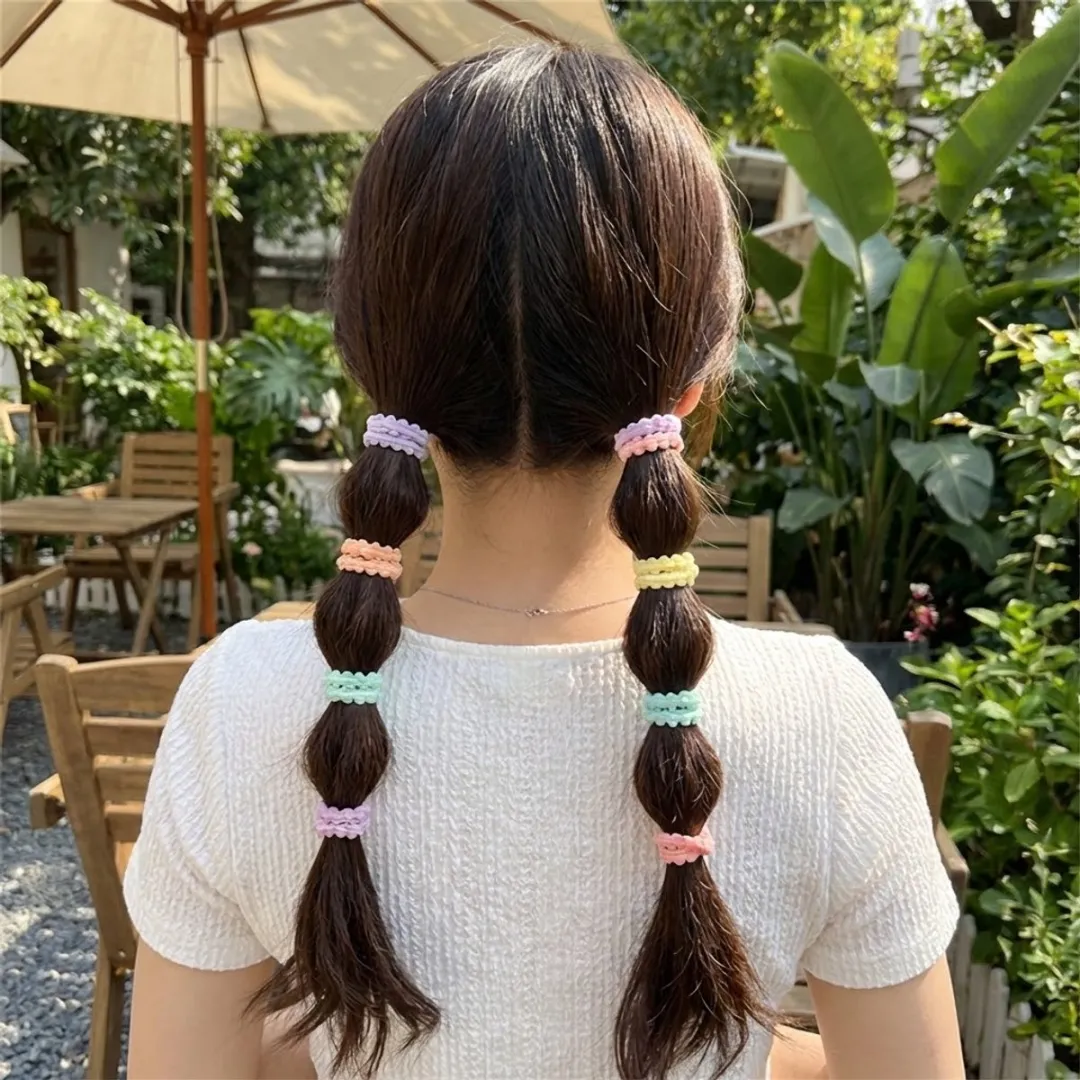 NUVEX Pastel Haar Elastiekjes 50 Stuks - Multicolor