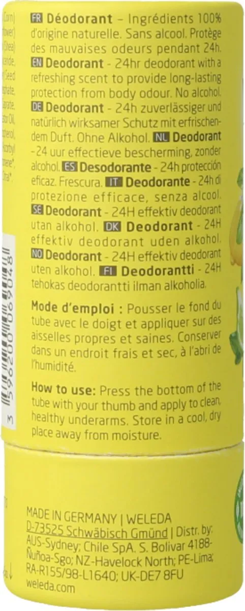 Weleda Citrus + Bergamot 24H Deo Stick 50g