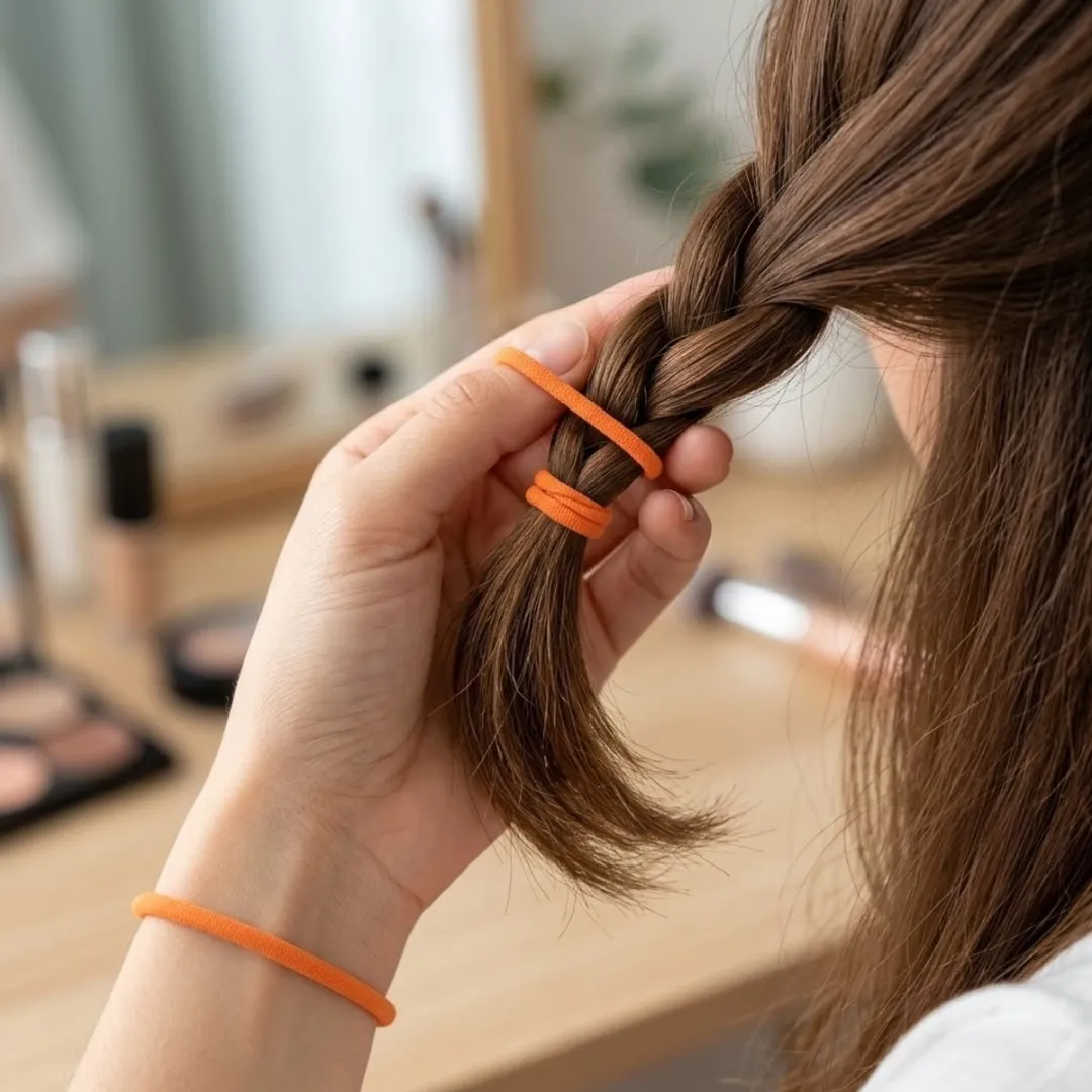 NuveX Haar Elastiekjes - 50 Stuks Oranje