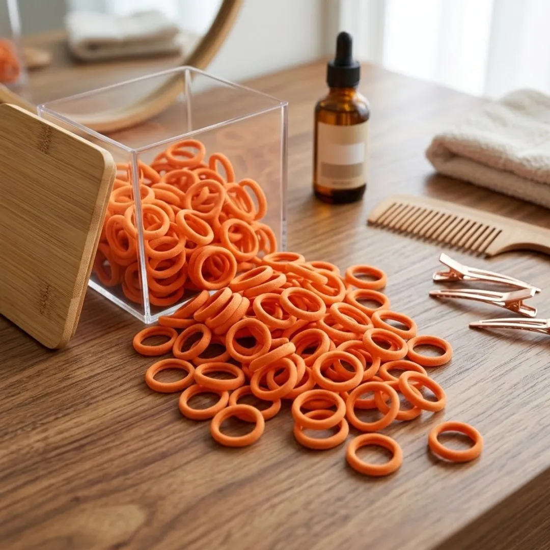 NuveX Haar Elastiekjes - 50 Stuks Oranje