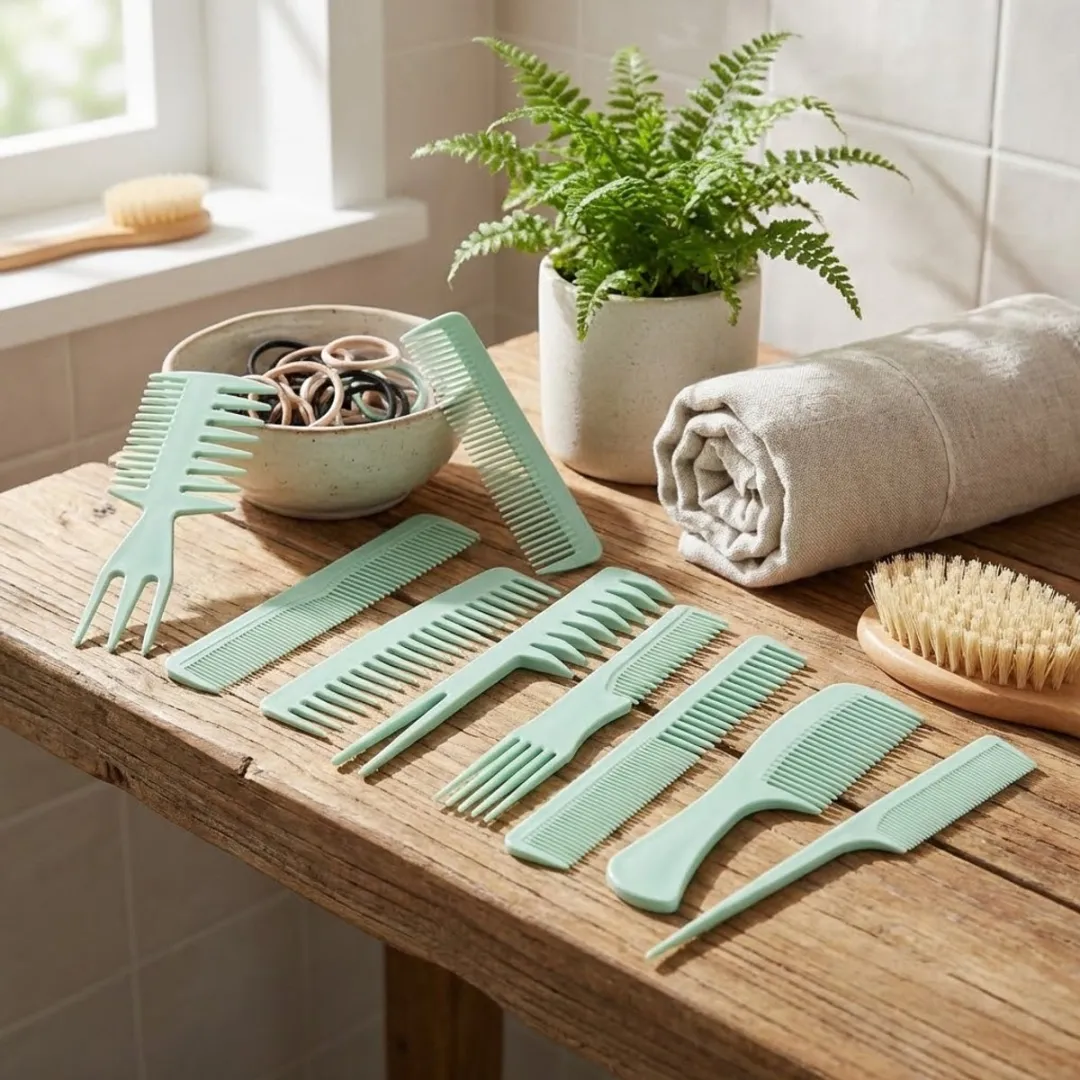NUVEX Mintgroen Haar Kammen Set - 8-delig