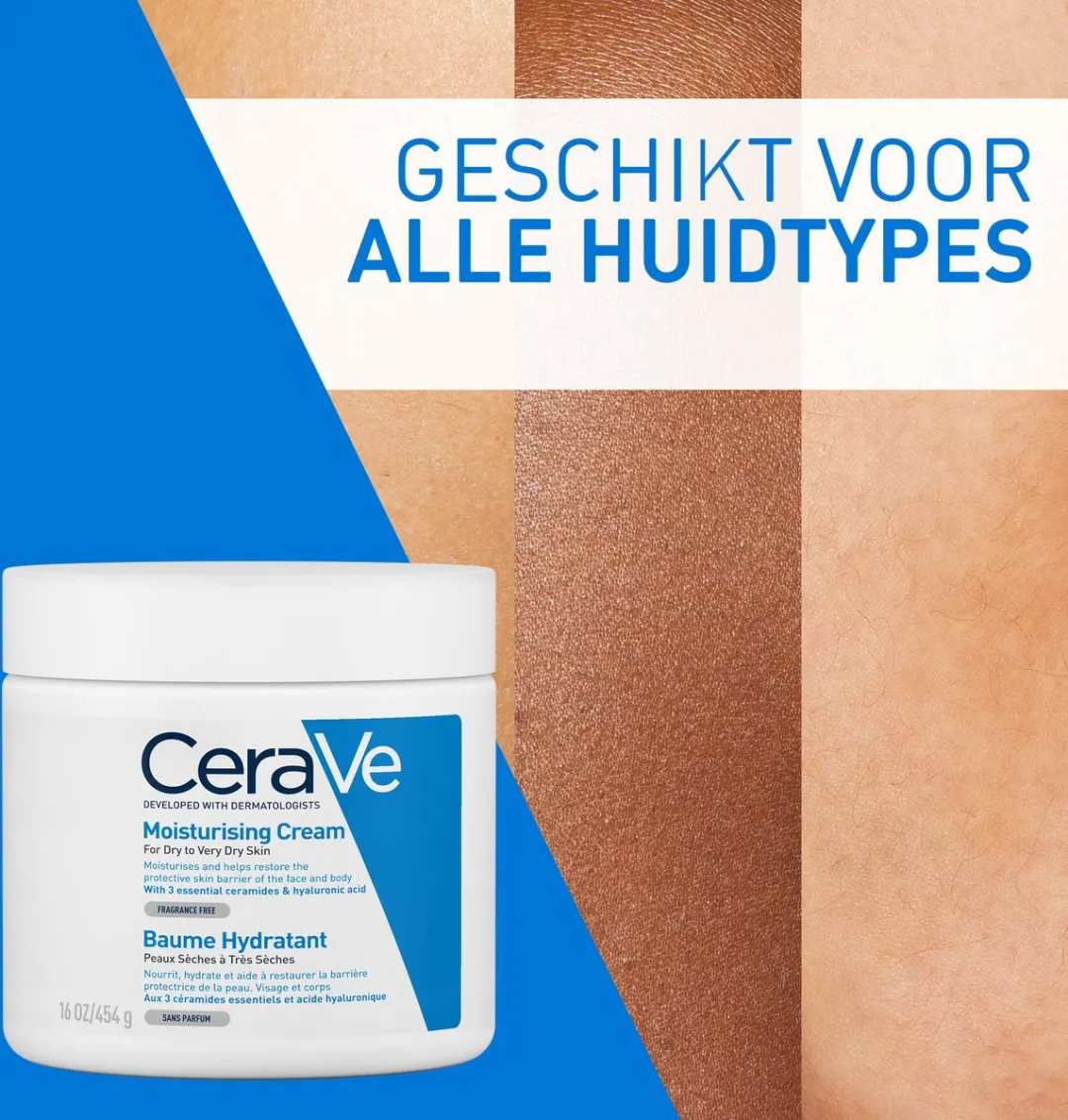 CeraVe Hydraterende Crème 454g - Droge tot Zeer Droge Huid