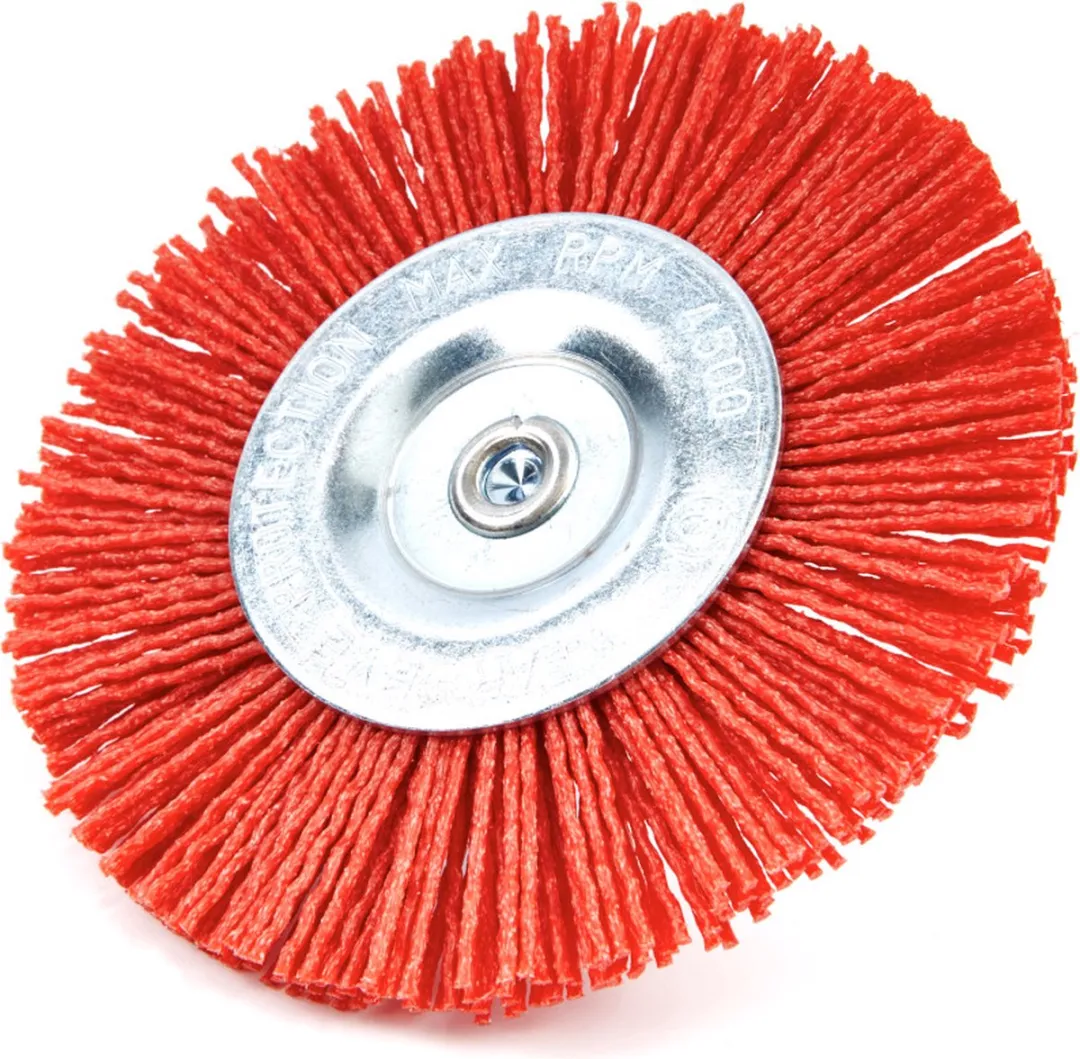 HBM Machines Nylon Schuurborstel 100mm Rood - 2 Stuks