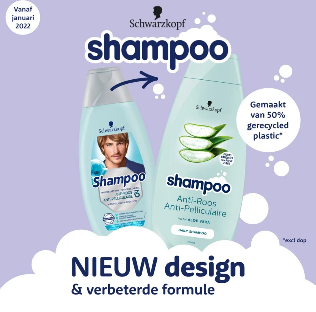 Schwarzkopf Anti Roos Shampoo 400ml - 3 Stuks