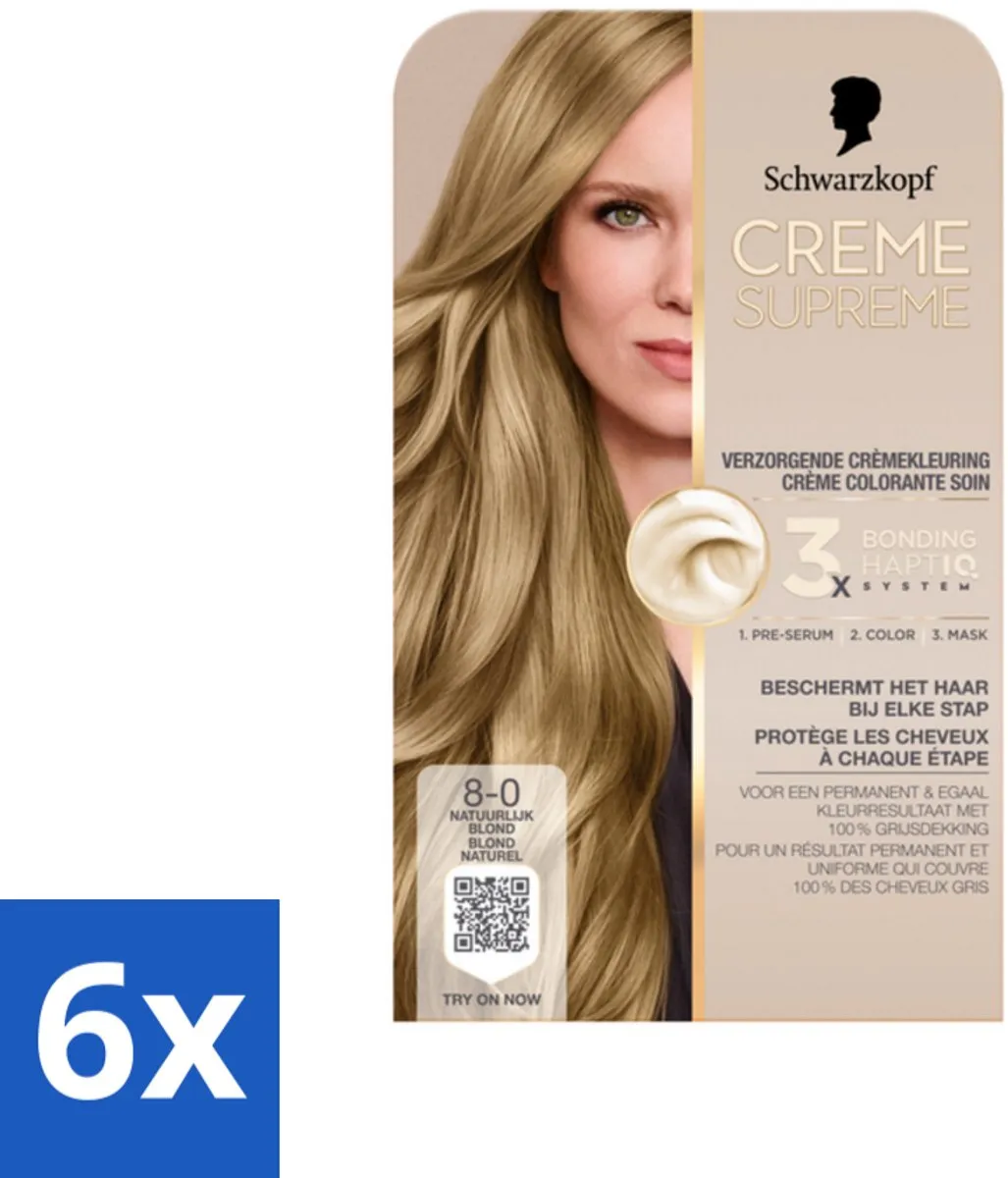 Schwarzkopf Creme Supreme 8-0 Haarkleuring 1470g