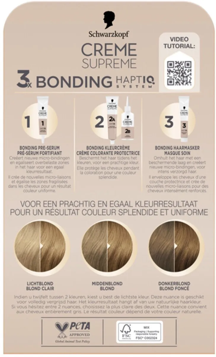Schwarzkopf Creme Supreme 8-0 Haarkleuring 1470g - 6 Stuks