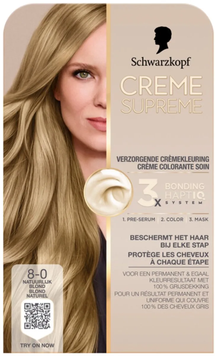 Schwarzkopf Creme Supreme 8-0 Haarkleuring 1470g - 6 Stuks