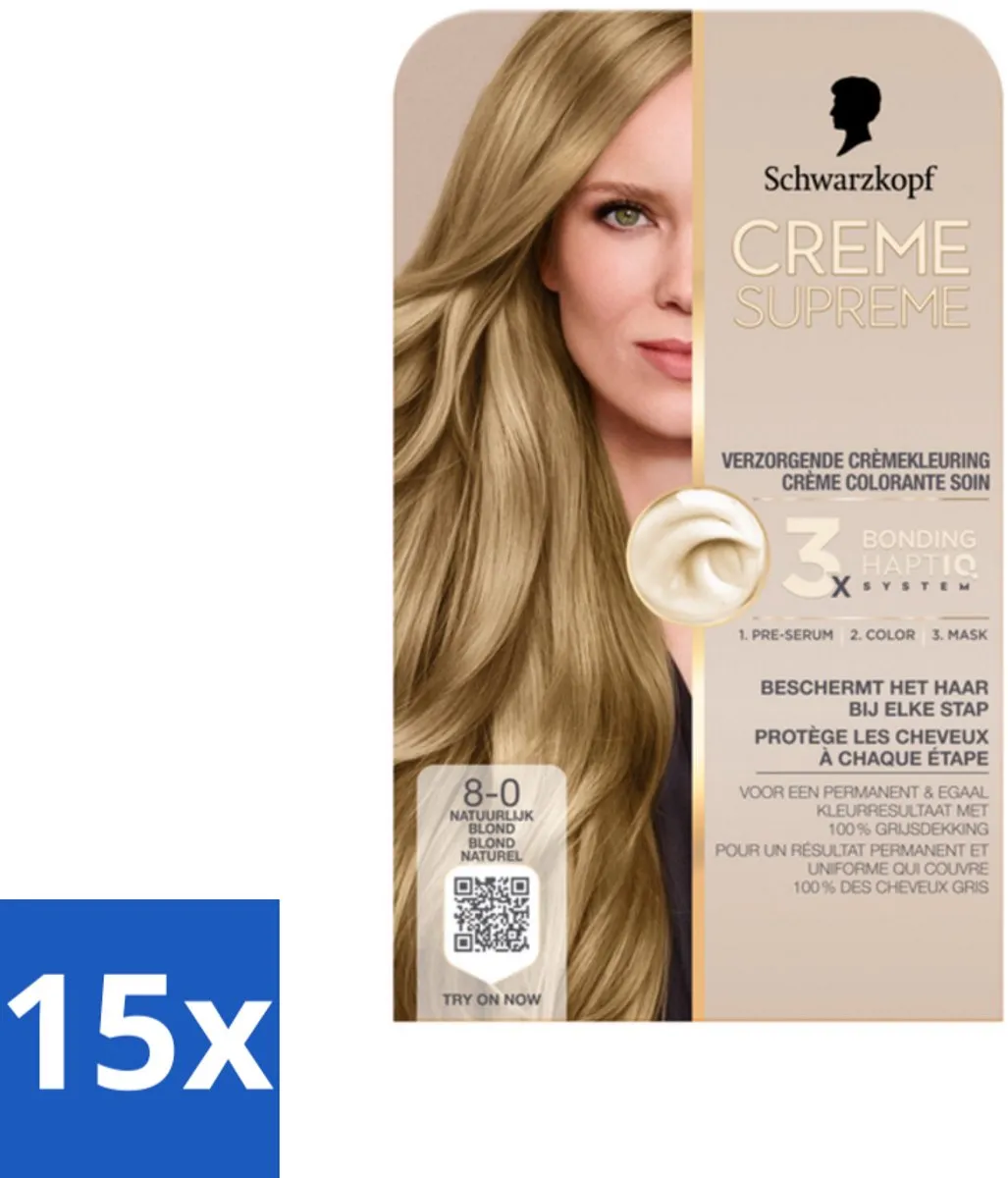 Schwarzkopf Creme Supreme 8-0 Haarkleuring 3675g