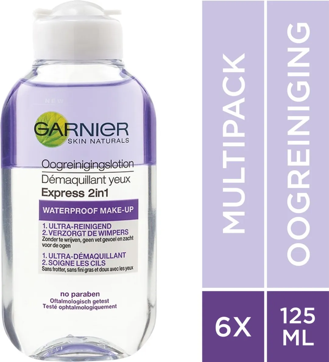 Garnier SkinActive 2in1 Oogmakeupreiniger 125ml - 6 Stuks