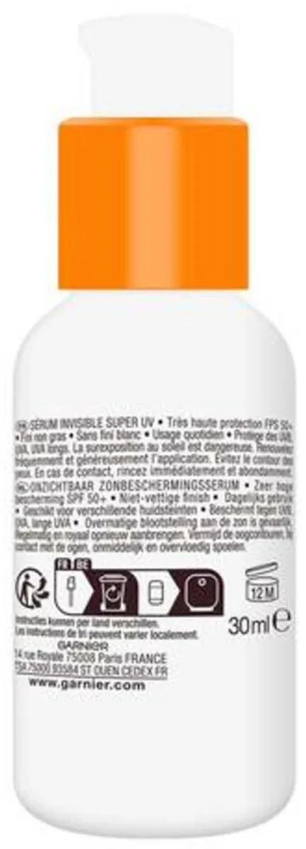 Garnier Ambre Solaire Face Super UV Invisible Serum SPF 50+ - 3x30ml