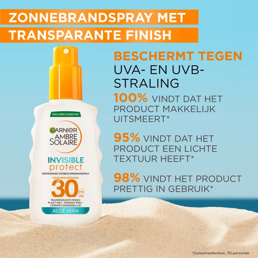 Garnier Ambre Solaire Invisible Protect Zonnebrandspray SPF30 150ml