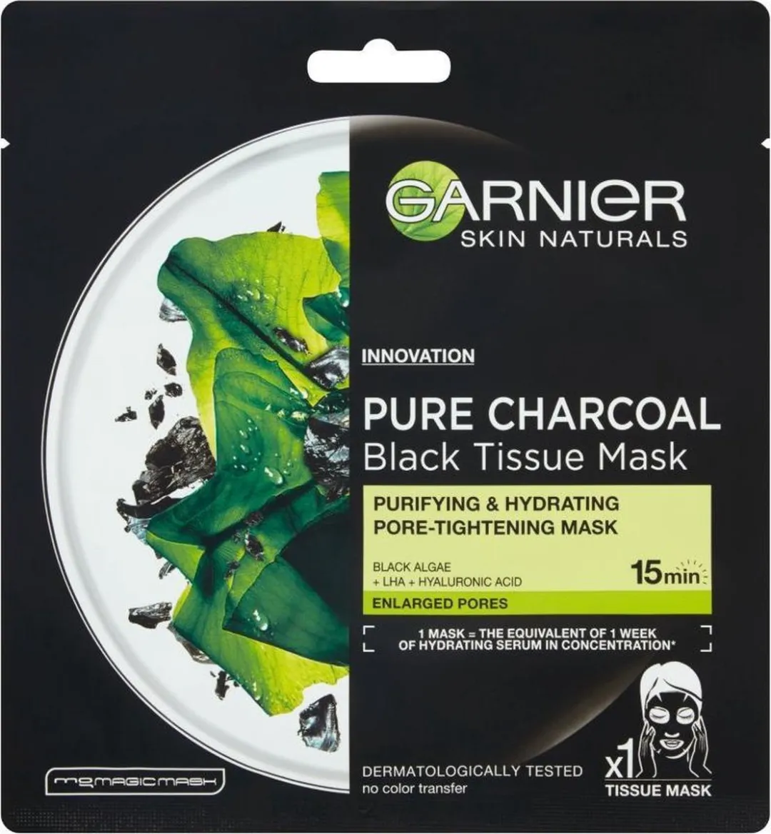 Garnier Black Textile Mask met Zeewierextract 28ml