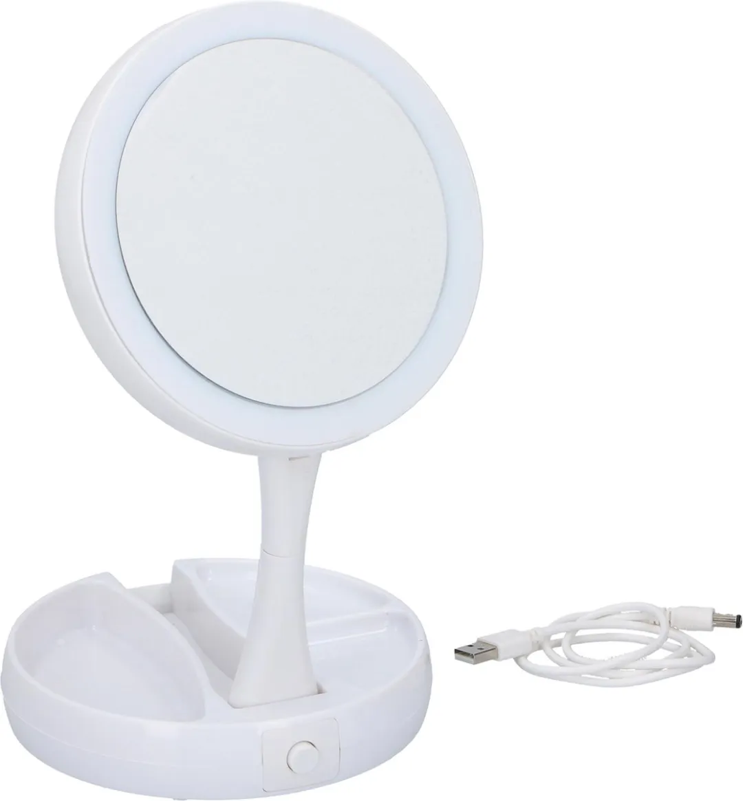 Grundig Opmaakspiegel met LED-verlichting en opbergruimte
