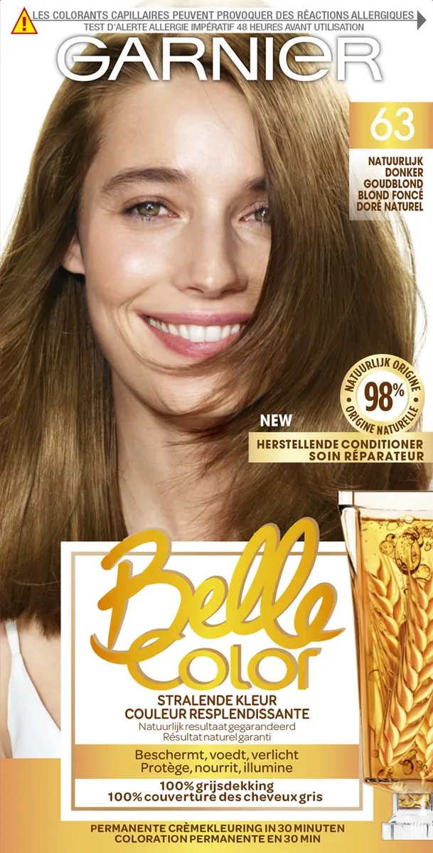 Garnier Belle Color 63 Goudblond Permanente Haarkleuring 60ml