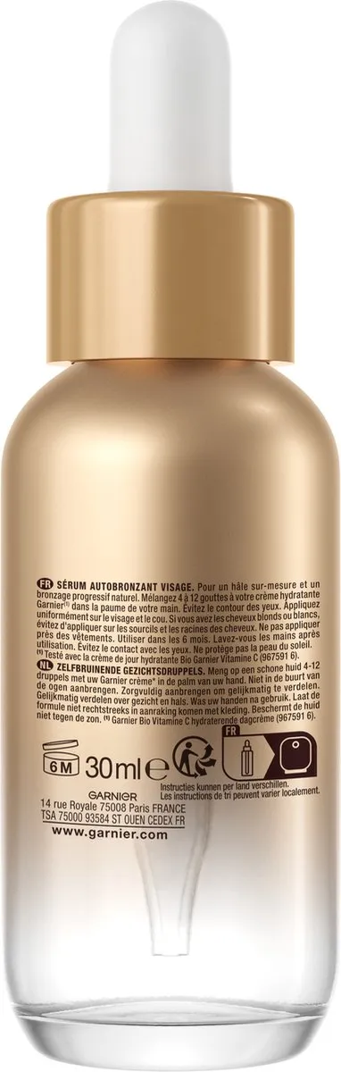 Garnier Ambre Solaire Natural Bronzer Zelfbruinende Gezichtsdruppels 30ml