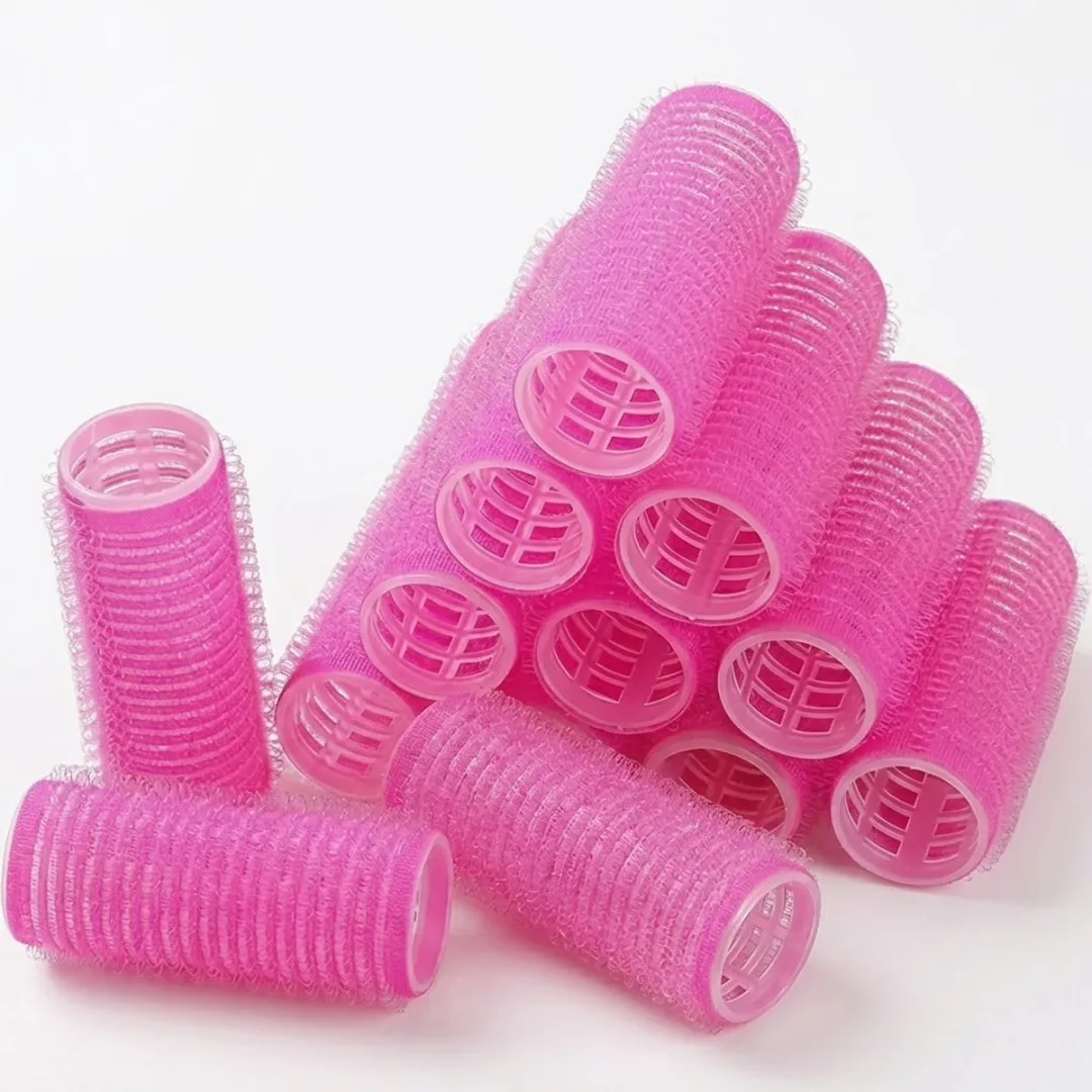 Nuvex Rozerode Krulrollers 12 Stuks