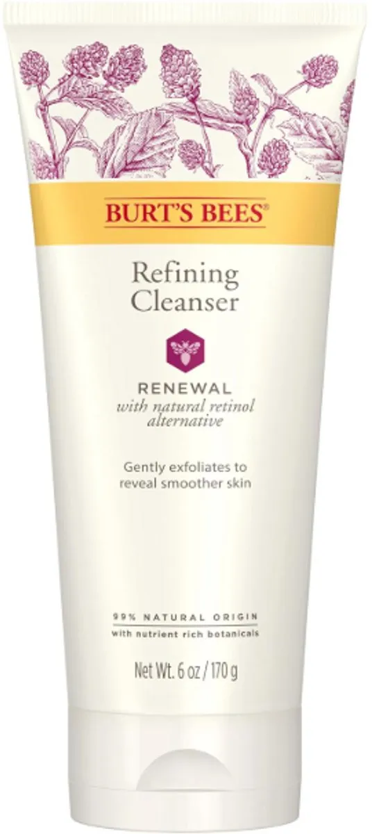 Burt’s Bees Renewal Refining Cleanser met Bakuchiol 177 ml– Natuurlijke Retinol Alternatief Gezichtsreiniger voor Gladde en Stralende Huid