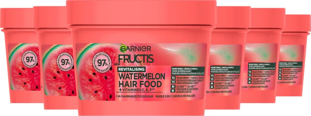 Garnier Fructis Hair Food Watermelon Haarmasker 3-in-1 - 6x400ml