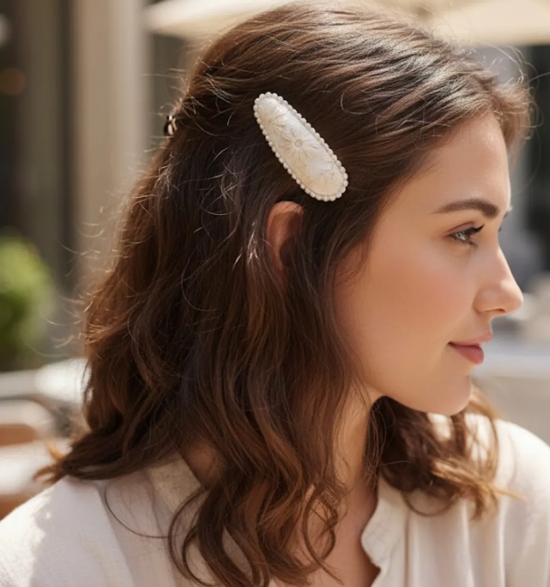 NUVEX Haarspeldjes Set 5 Stuks - Geel/Wit/Beige