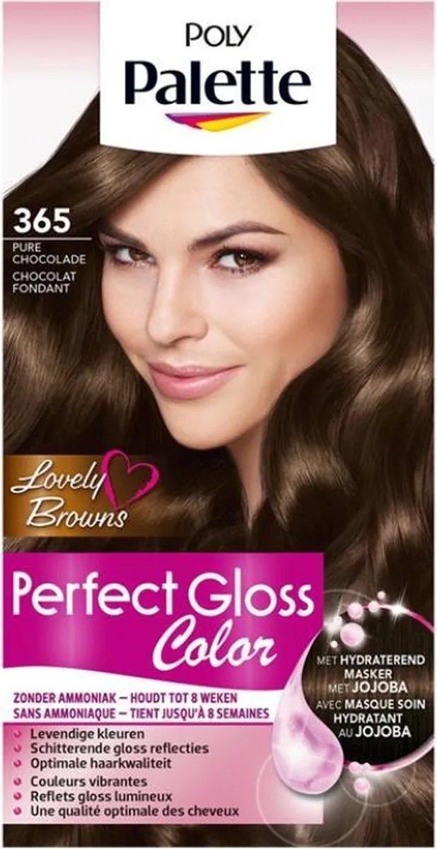 Schwarzkopf Poly Palette Perfect Gloss 365 Chocolade Haarverf - 3 Stuks
