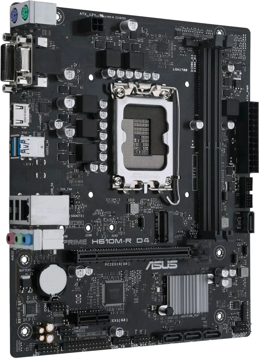 ASUS PRIME H610M-R D4 Moederbord - Intel H610 - afbeelding 6 van 6