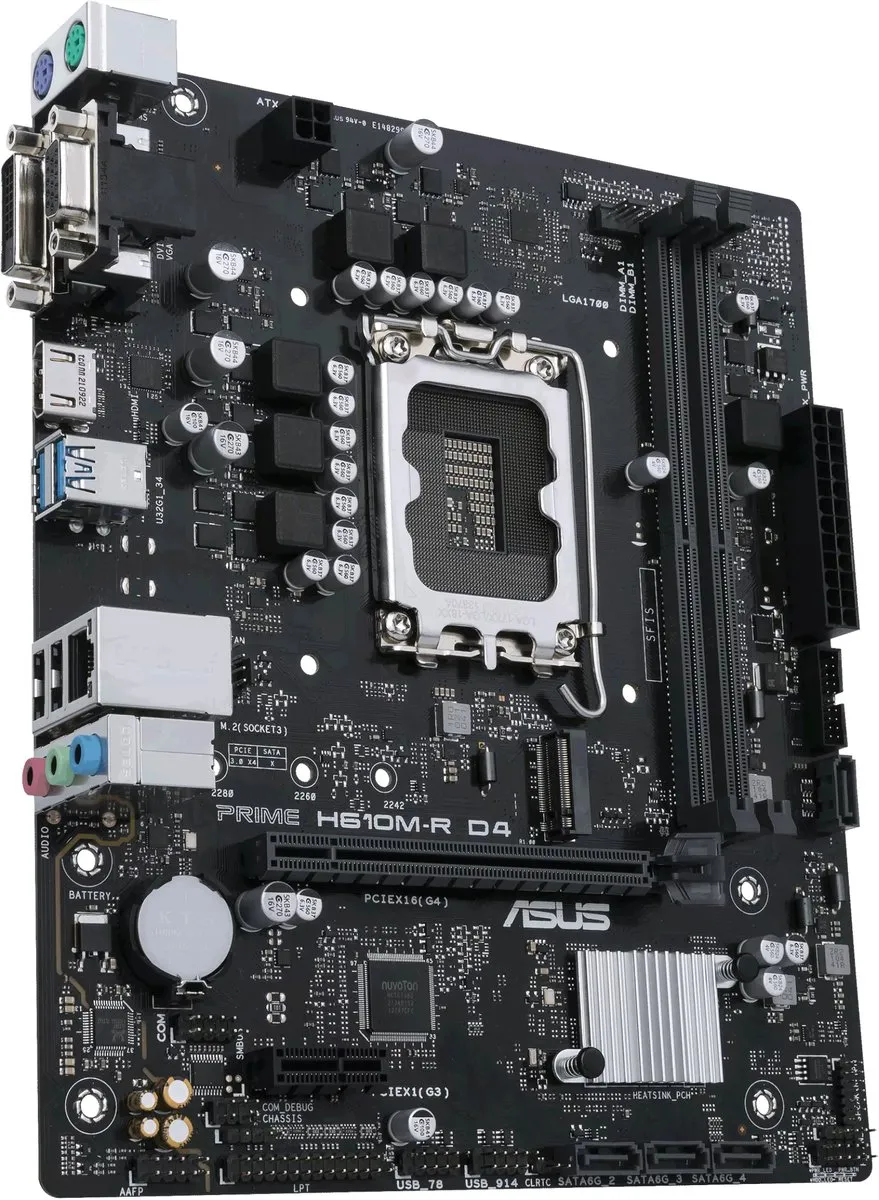 ASUS PRIME H610M-R D4 Moederbord - Intel H610