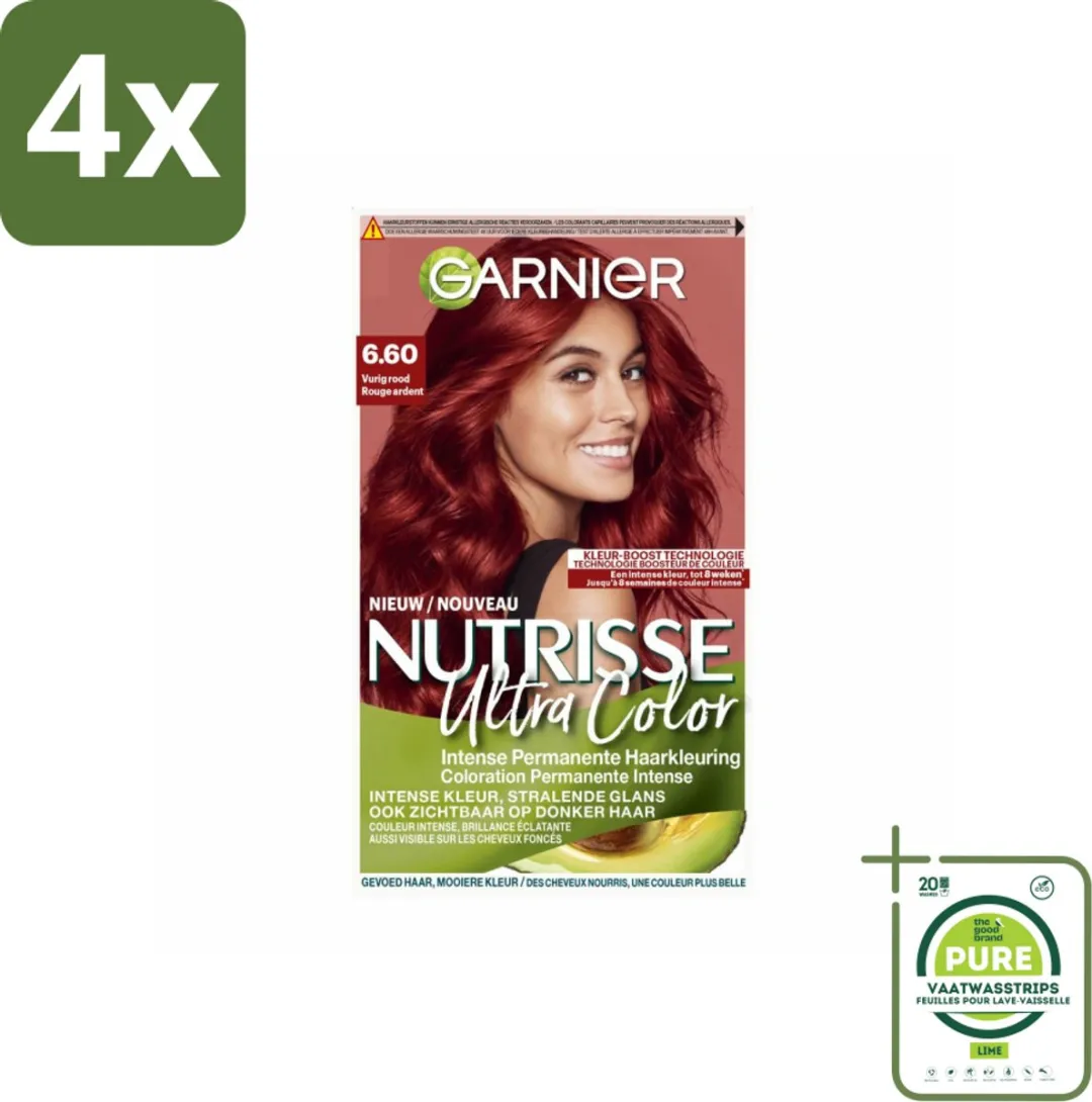 Garnier Nutrisse Ultra Color 6.60 Haarkleuring Vurig Rood