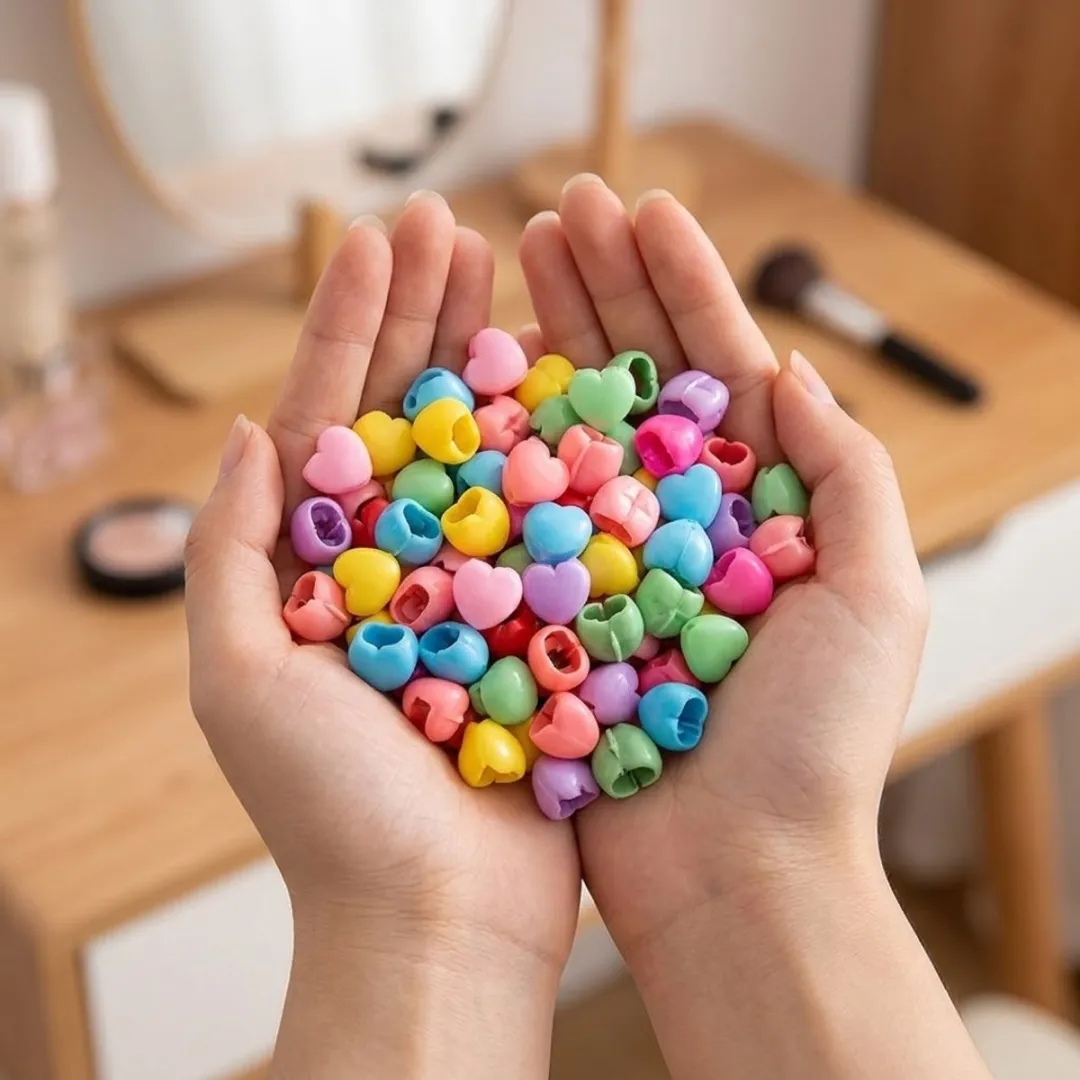 NuveX Mini Haarclips Hartvorm - 50 Stuks Multicolor