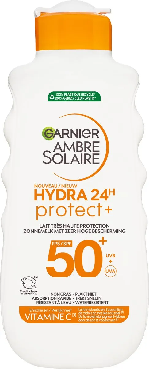 Garnier Ambre Solaire Hydra 24H Zonnebrandcrème SPF 50+ 175ml