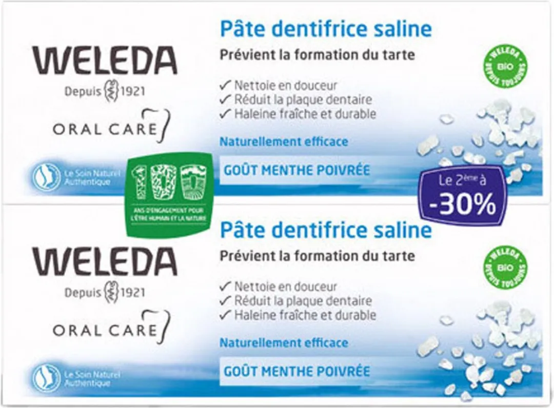 Weleda Zoute Tandpasta Set van 2 x 75 ml Speciale Aanbieding