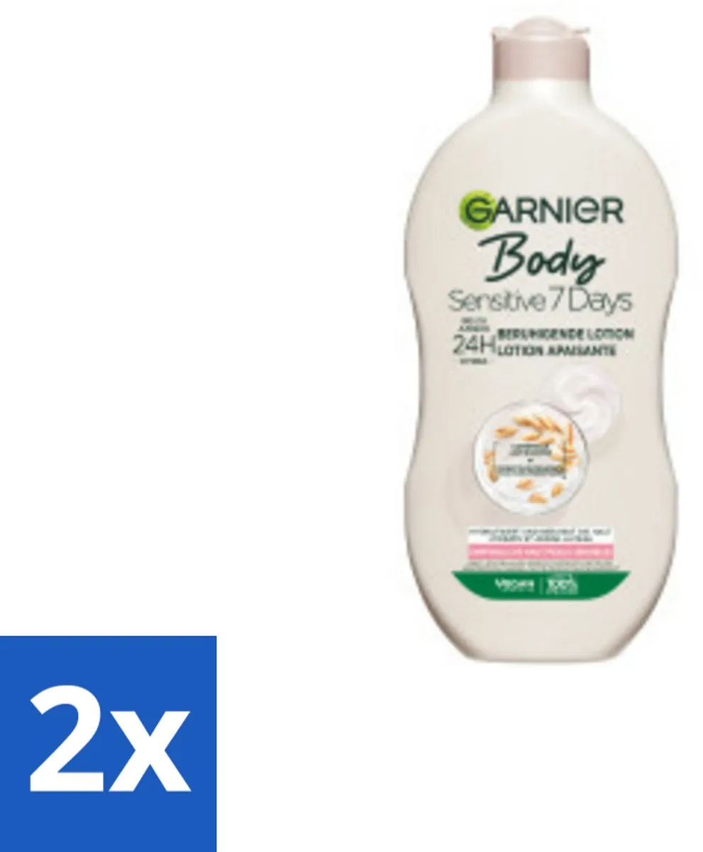 Garnier Bodylotion Sensitive 7 Days Havermelk & Probiotica 800ml - 2 Stuks