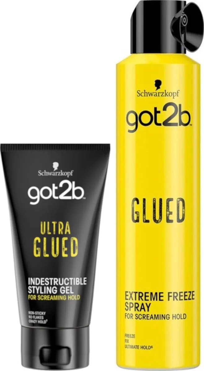 Schwarzkopf got2b Freeze Spray & Glued Invincible Styling Gel